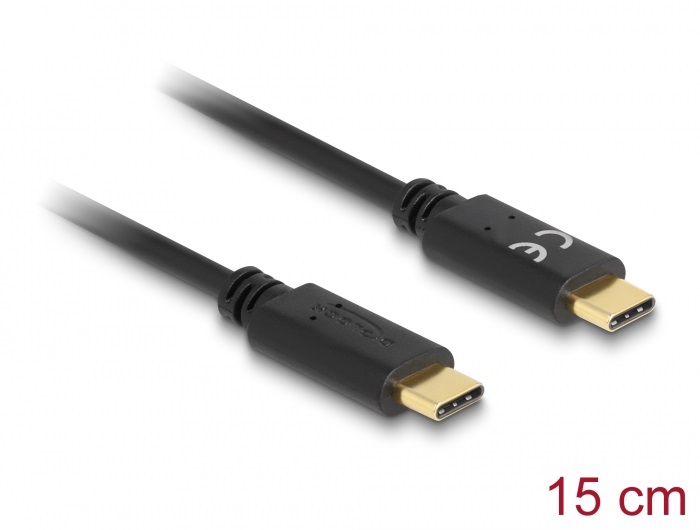 Delock 85356 USB Type-C töltőkábel 15 cm PD 5 A E-jelölővel