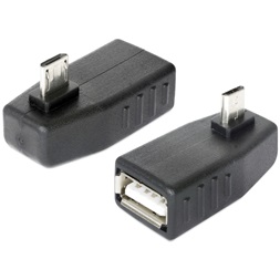 Delock 65474 adapter USB micro-B apa > USB 2.0-A anya, OTG, 90 -ban forgatott
