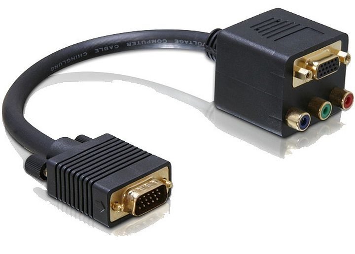 Delock 65059 adapter VGA apa VGA + 3x Cinch anyára