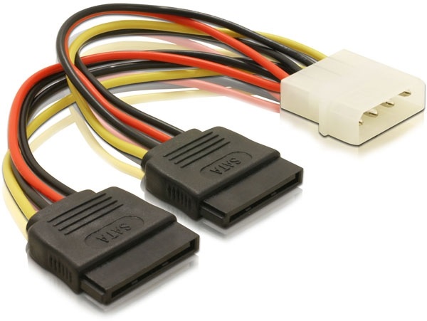 Delock 60102 2 db SATA HDD – 4 tűs apa (Molex) hálózati kábel