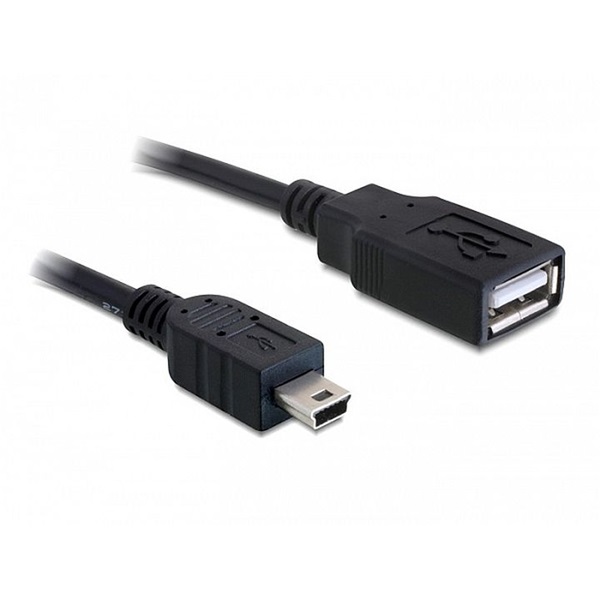 Delock 82905 kábel USB 2.0-A anya > mini USB apa 0,5 m