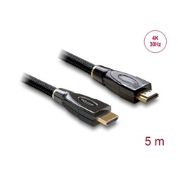 Delock 82739 kábel magas sebességű HDMI Ethernettel A-A egyenes/egyenes, 5 m