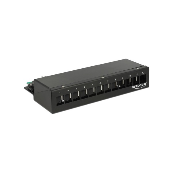 Delock 43339 keystone szerelődoboz fekete 12 port