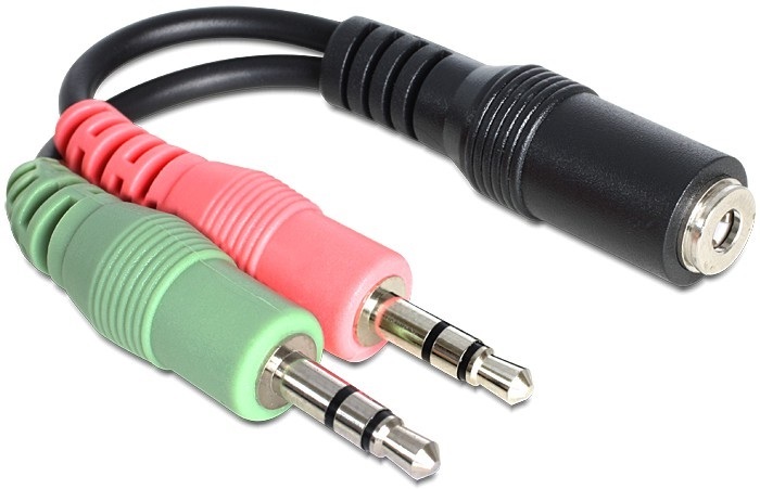 Delock 65459 sztereó jack anya, 3.5 mm > 2 x sztereó jack apa, 3.5 mm adapter