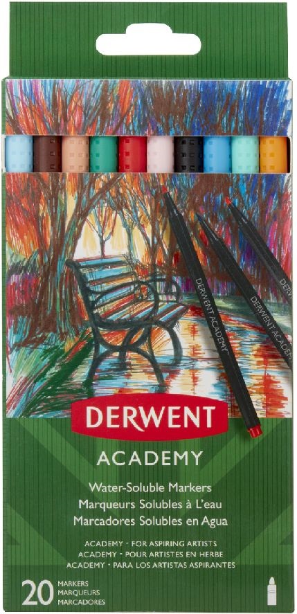 Derwent Academy 20db-os akvarel filckészlet
