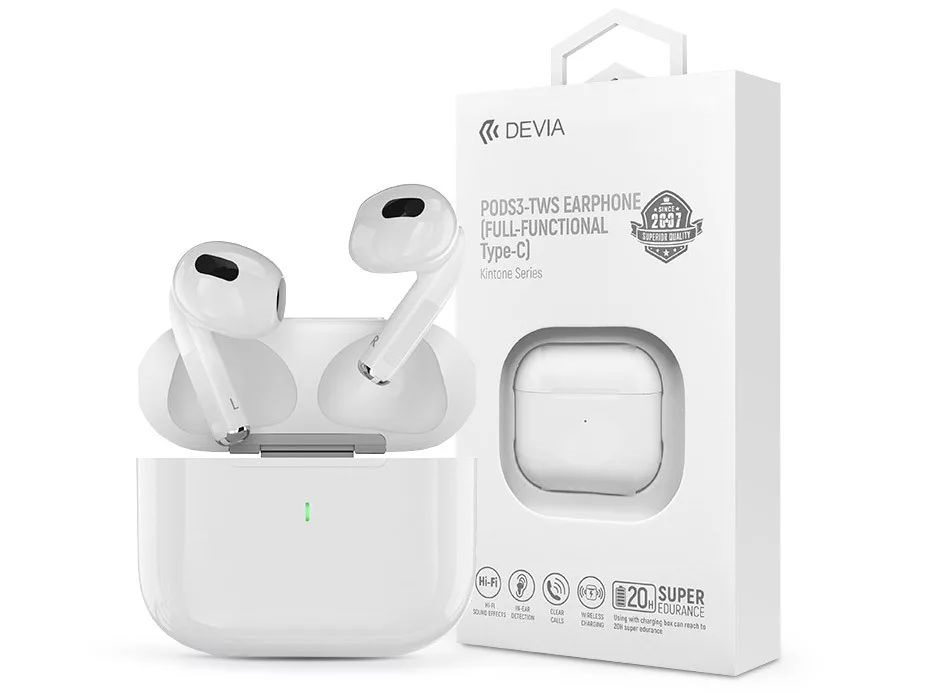 Devia ST102064 Kintone Series Pods3 True Wireless Bluetooth fehér fülhallgató