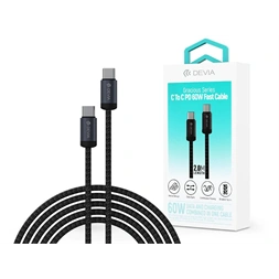Devia ST108066 Gracious Series 60W PD Type-C/Type-C fekete 2m adat- és töltőkábel