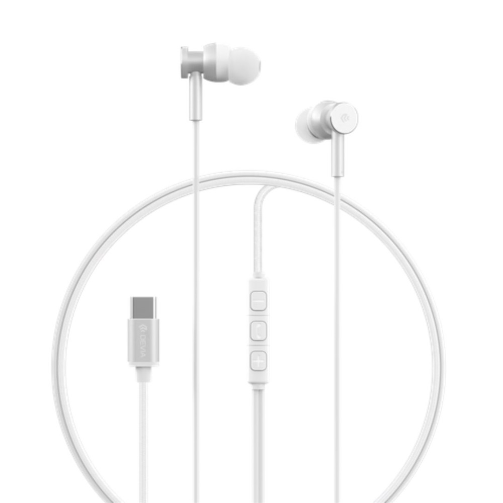 Devia ST108783 Smart Series M1 Metal In-Ear Type-C ezüst sztereó fülhallgató