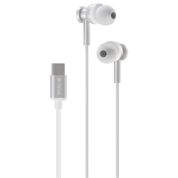 Devia ST108783 Smart Series M1 Metal In-Ear Type-C ezüst sztereó fülhallgató
