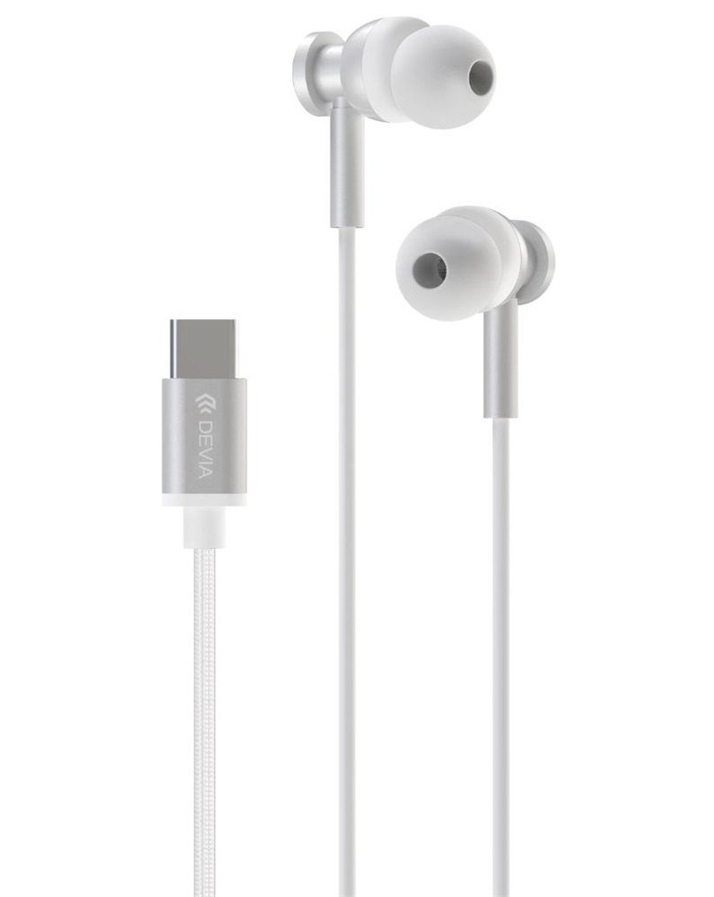 Devia ST108783 Smart Series M1 Metal In-Ear Type-C ezüst sztereó fülhallgató