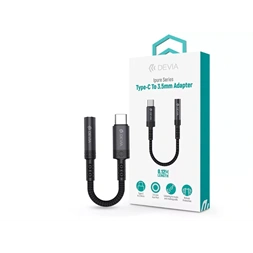 Devia ST111165 Ipure Series Type-C/AUX 3,5 mm fekete audió adapter