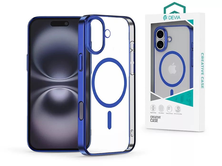 Devia ST116269 Glimmer Magnetic Series Apple iPhone 16 kék tok