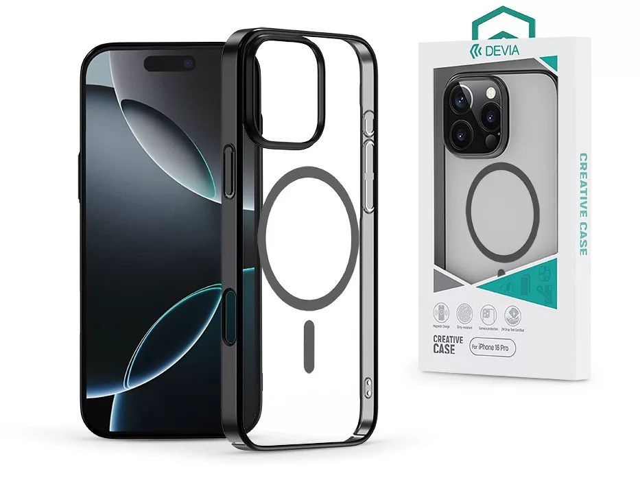 Devia ST116283 Glimmer Magnetic Series Apple iPhone 16 Pro fekete tok