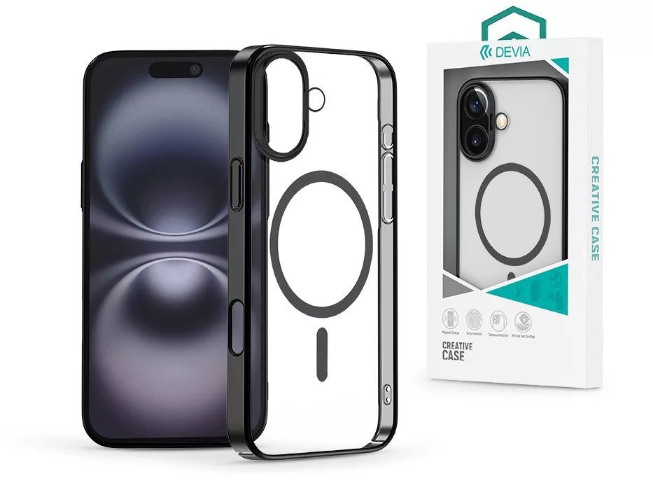 Devia ST116313 Glimmer Magnetic Series Apple iPhone 16 Plus fekete tok