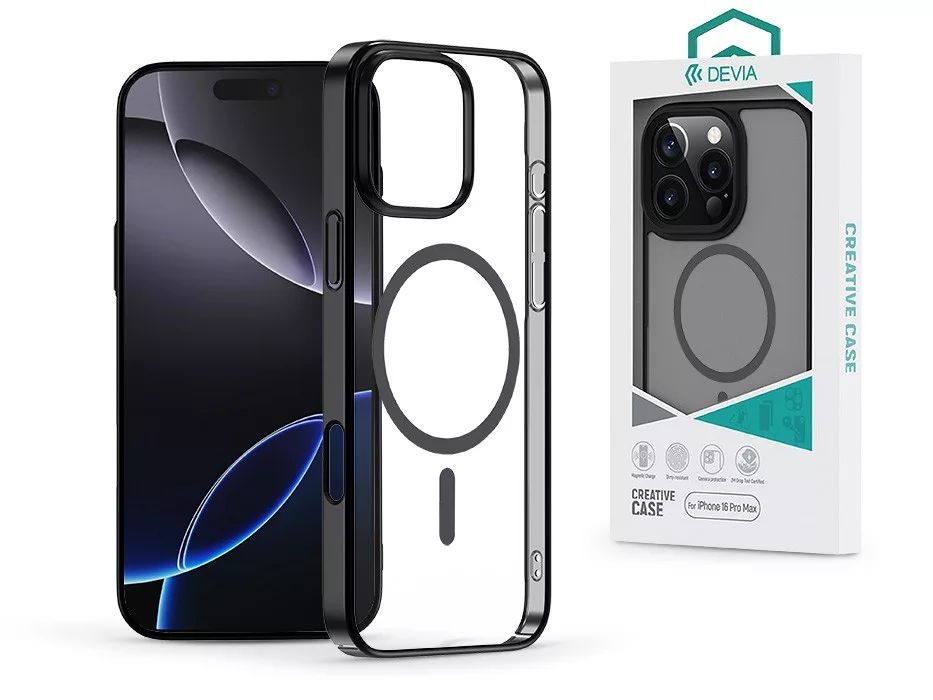 Devia ST116351 Glimmer Magnetic Series Apple iPhone 16 Pro Max fekete tok