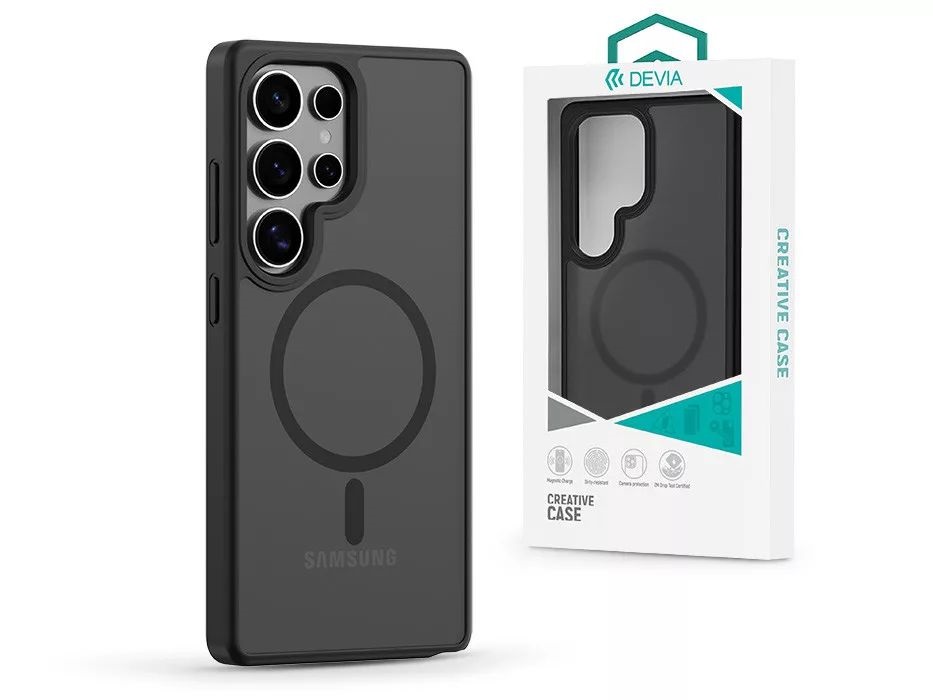Devia ST124585 Pino Series Magnetic Samsung SM-S936 Galaxy S25+ fekete ütésálló tok