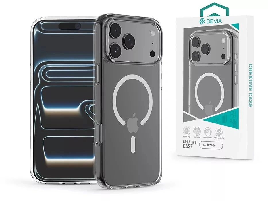 Devia ST132870 Apple iPhone 17 Pro Max Pure Clear Magnetic átlátszó ütésálló tok