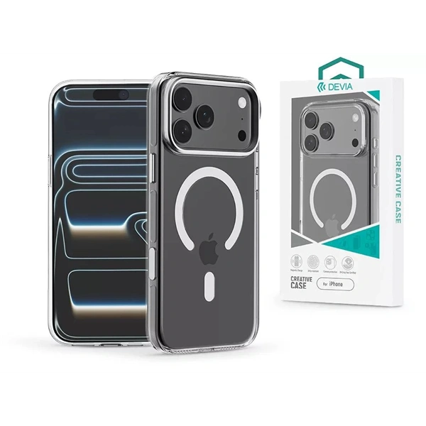 Devia ST136274 Apple iPhone 17 Pro Max Crystal Series Magnetic 360° átlátszó kameravédős ütésálló tok