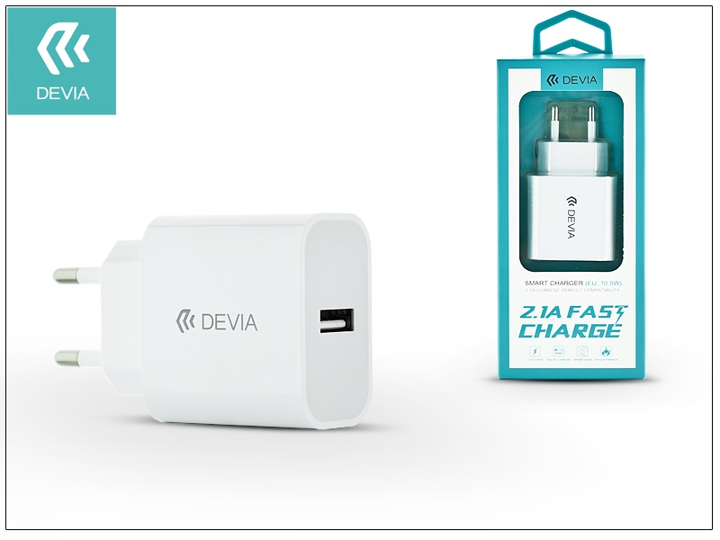 Devia ST300189 Smart 2,1A univerzális USB fehér hálózati töltő