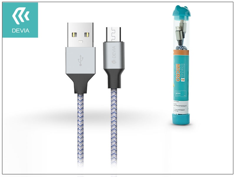 Devia ST301278 TUBE ANDROID Micro USB textil kábel