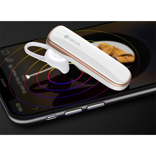 Devia ST311048 EM017 fehér Bluetooth autós headset