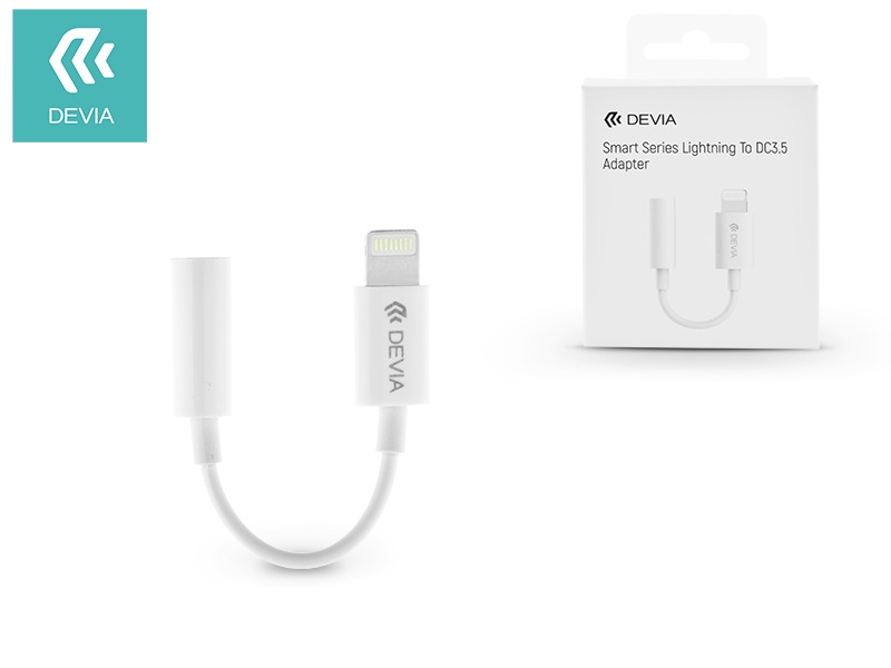 Devia ST324550 Smart fehér Lightning - 3.5mm fülhallgató adapter