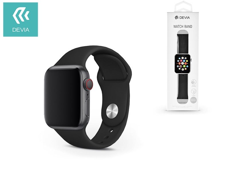Devia ST324871 Devia 40mm iWatch fekete óraszíj