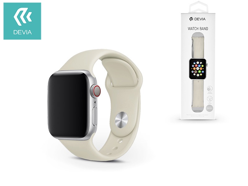 Devia ST324925 Devia 44mm iWatch bézs óraszíj
