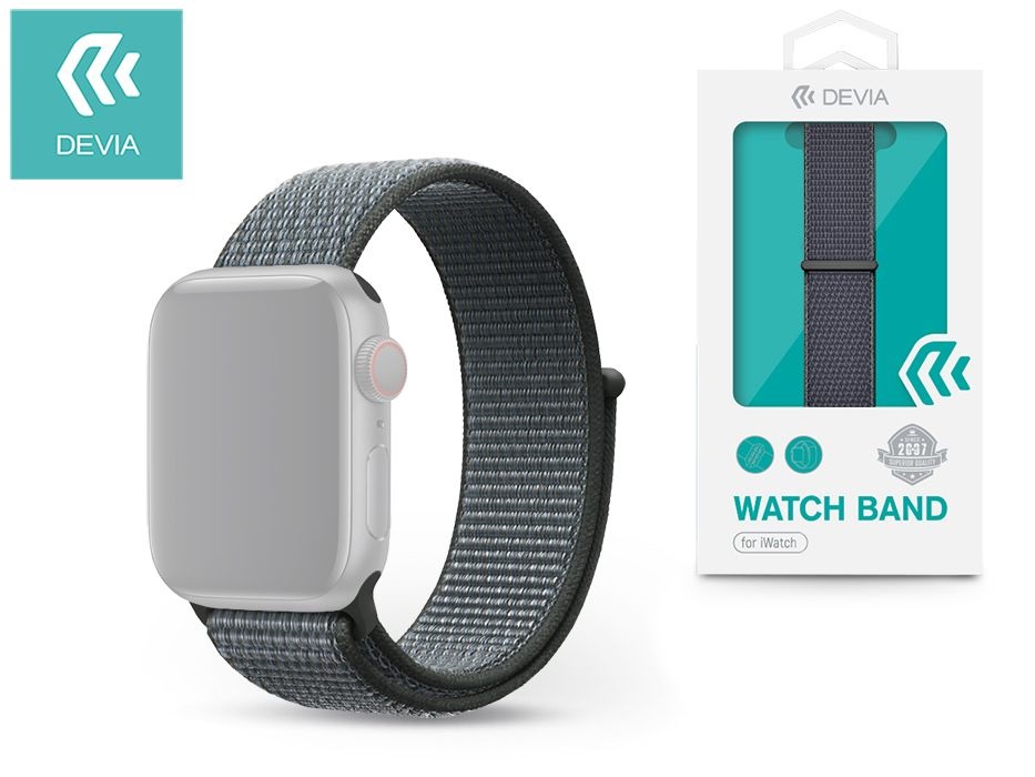 Devia ST326318 Apple Watch szürke sport óraszíj