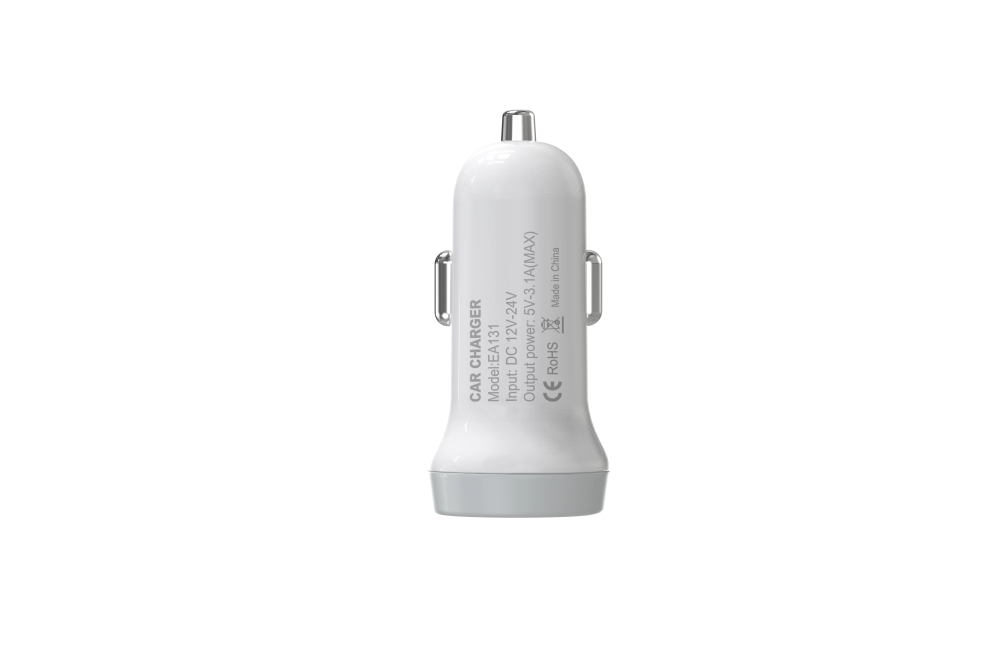Devia ST330810 Devia Smart dual port USB 3.1A/2xUSB kimenettel fehér autós töltő