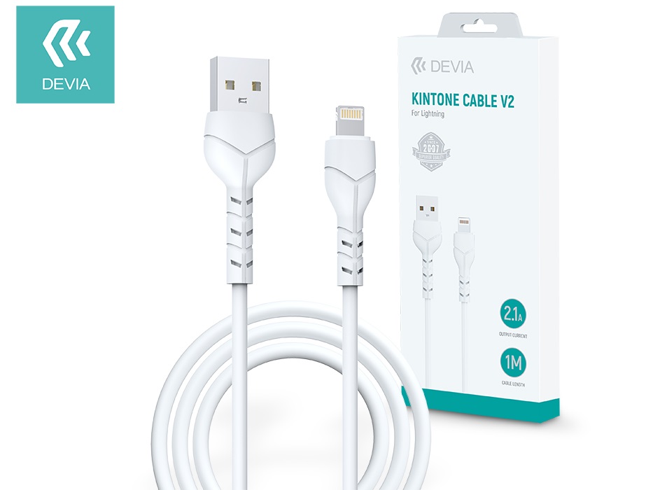 Devia ST348686 Kintone V2 Series 1m 2,1A USB-Lightning Kintone Cable V2 Series adat- és töltőkábel
