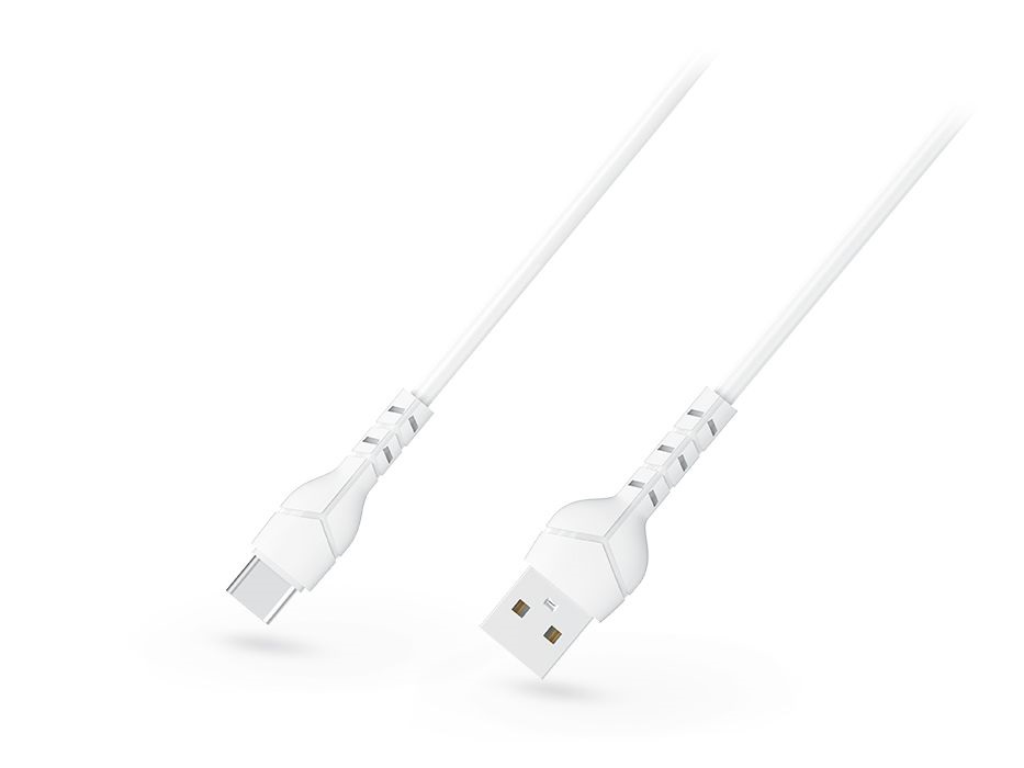 Devia ST351310 ECO Kintone 2A 1m USB/Type-C fehér adat- és töltőkábel