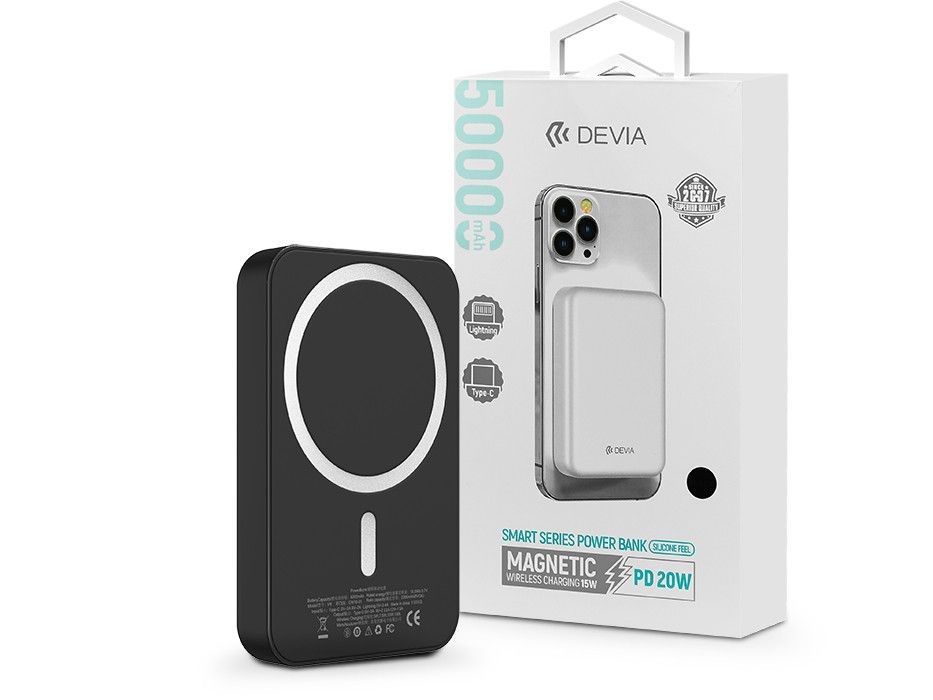 Devia ST354649 Kintone Series V2 - 2xUSB + Type-C + microUSB 20.000 mAh fekete power bank
