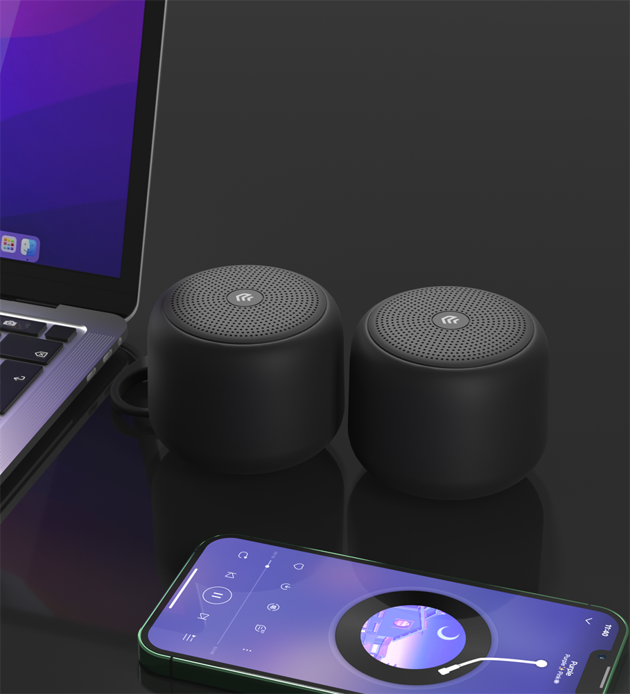 Devia ST364198 fekete vízálló bluetooth hangszóró