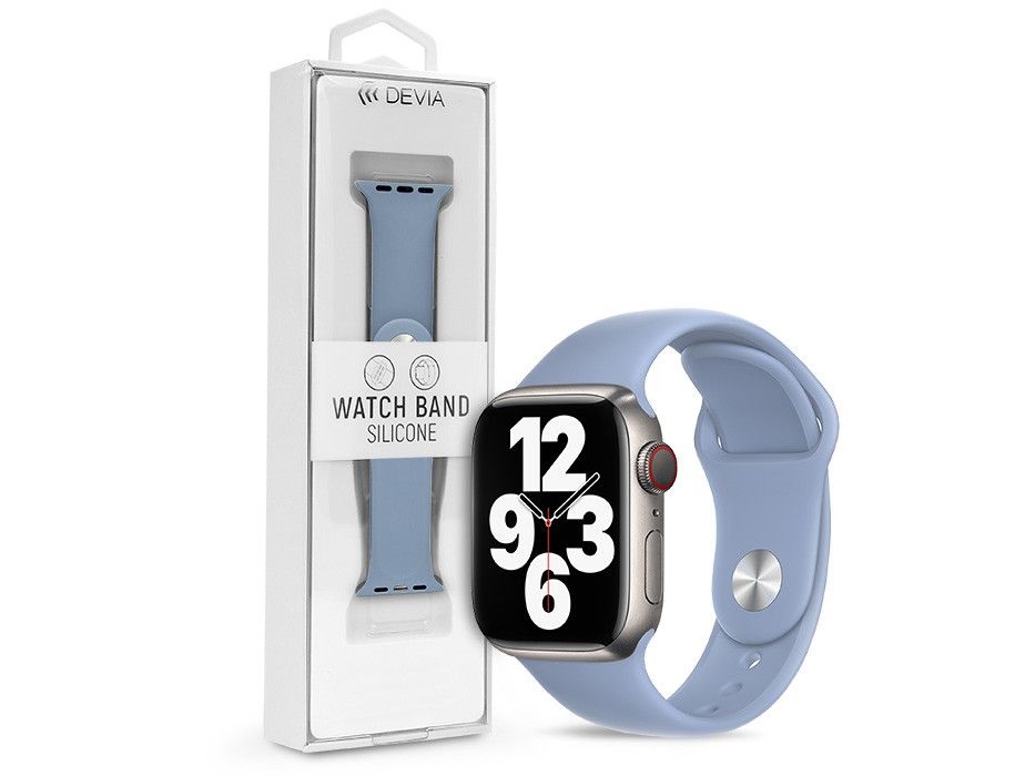 Devia ST364495 Apple Watch 38/40/41mm kék szilikon sport szíj