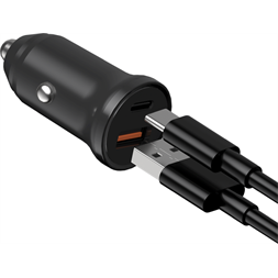 Devia ST385360 Smart Mini PD 30W+QC 3.0 USB+Type-C szivargyújtó töltő adapater