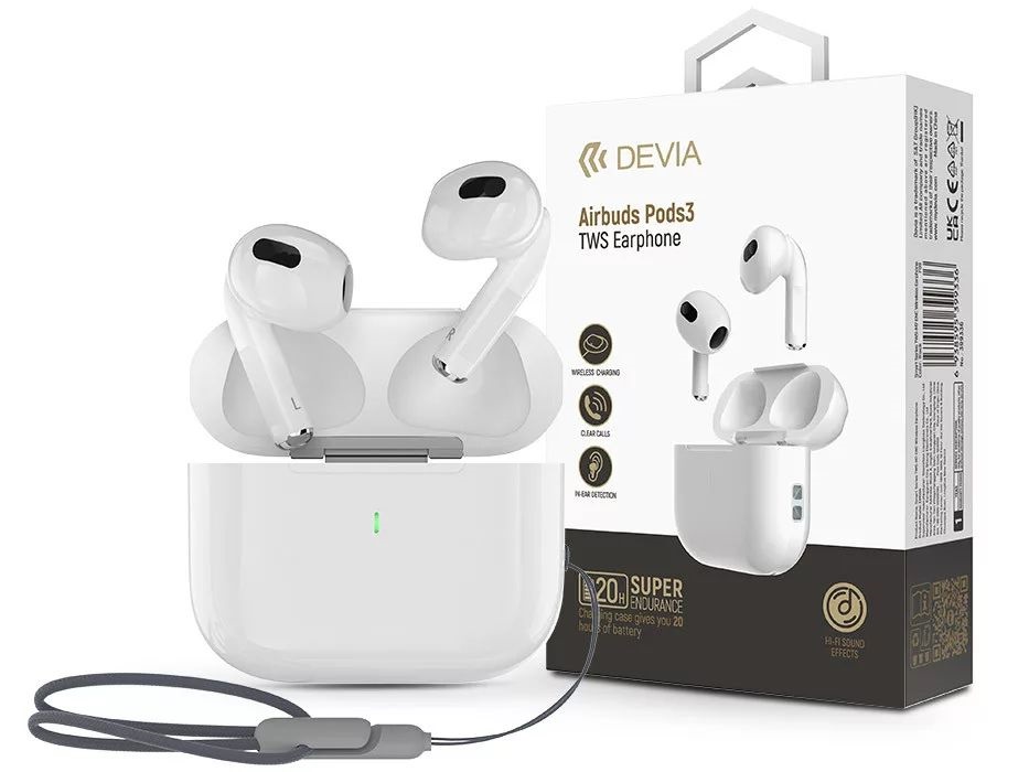 Devia ST399121 Airbuds Pods3 True Wireless Bluetooth fehér fülhallgató