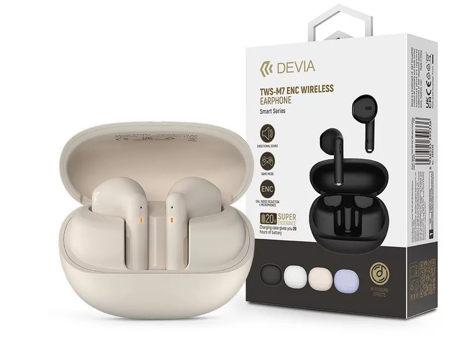 Devia ST399350 TWS-M7 ENC True Wireless Bluetooth bézs fülhallgató