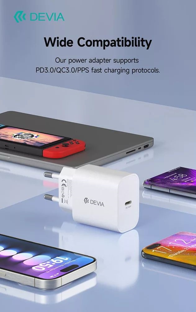 Devia ST399794 Smart GaN 30W Type-C Hálózati töltő adapter