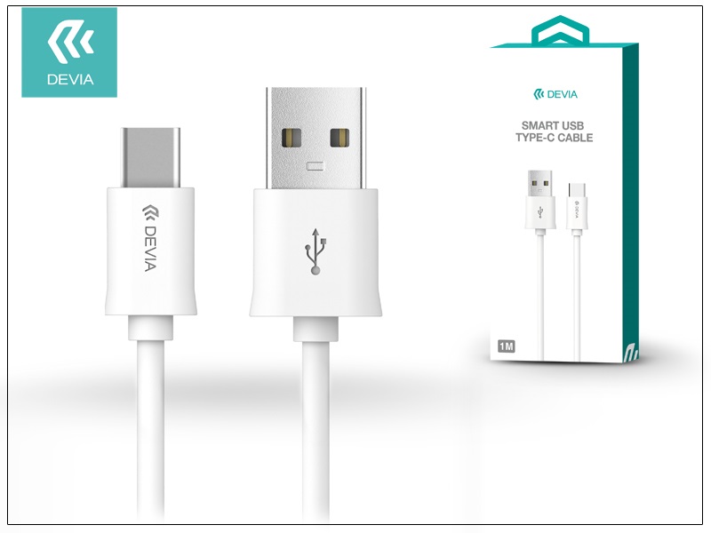 Devia ST993405 Smart 1m USB Type-C v2.0 fehér adatkábel