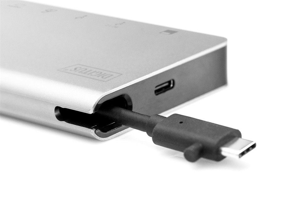 Digitus DA-70866 USB-C utazó 8 portos univerzális notebook dokkoló állomás