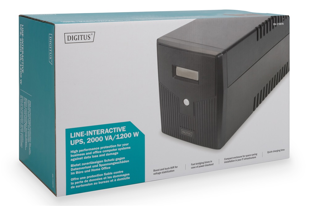 Digitus DN-170076 2000VA LCD szünetmentes tápegység
