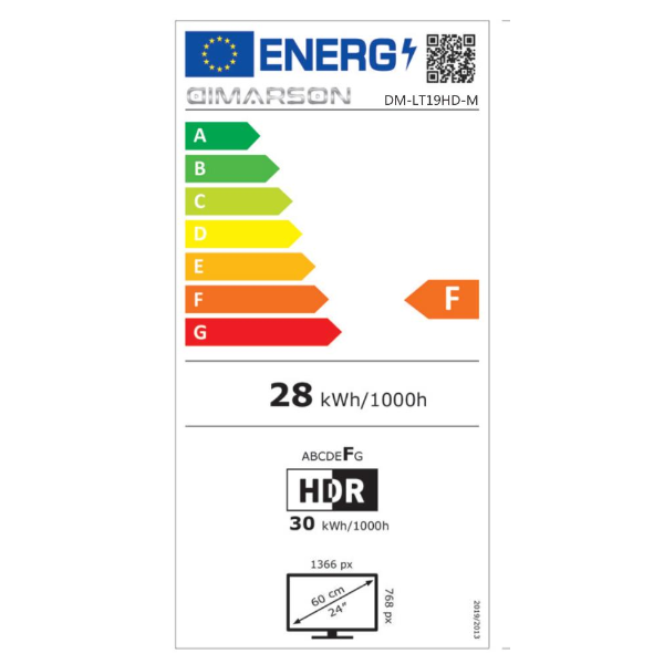 Dimarson 19" DM-LT19HD-M HD LCD HDMI TV-monitor (Újracsomagolt)