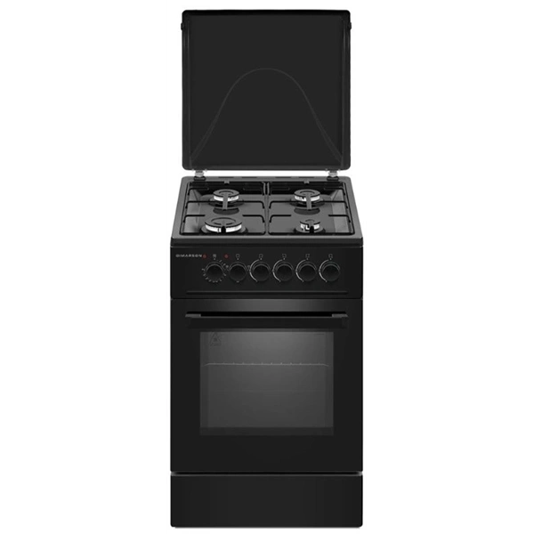 Dimarson DM-TE-5540 fekete, szabadonálló, gáz, kombinált, főzőzóna: 4, sütő:58L, tűzhely