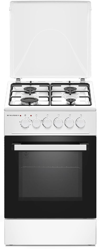 Dimarson DM-TE 5540W fehér, szabadonálló, gáz, kombinált, főzőzóna: 4, sütő:58L, tűzhely