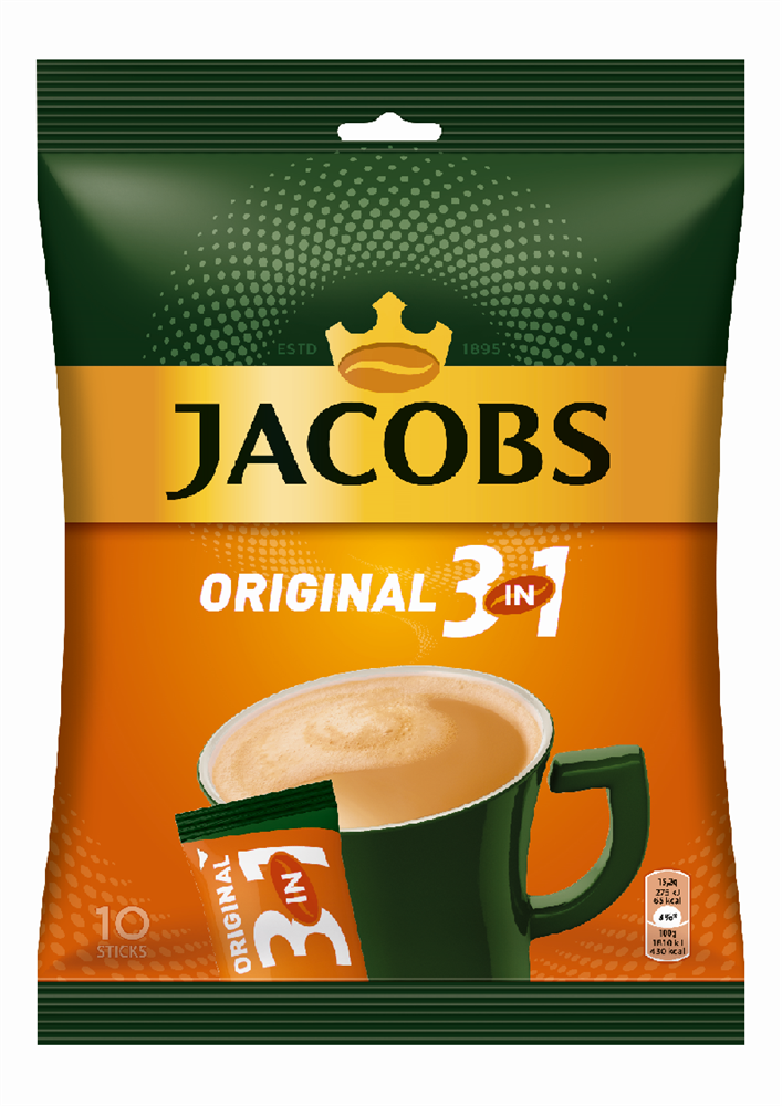 Douwe Egberts Jacobs 3in1 10x15,2g instant kávékeverék csomag