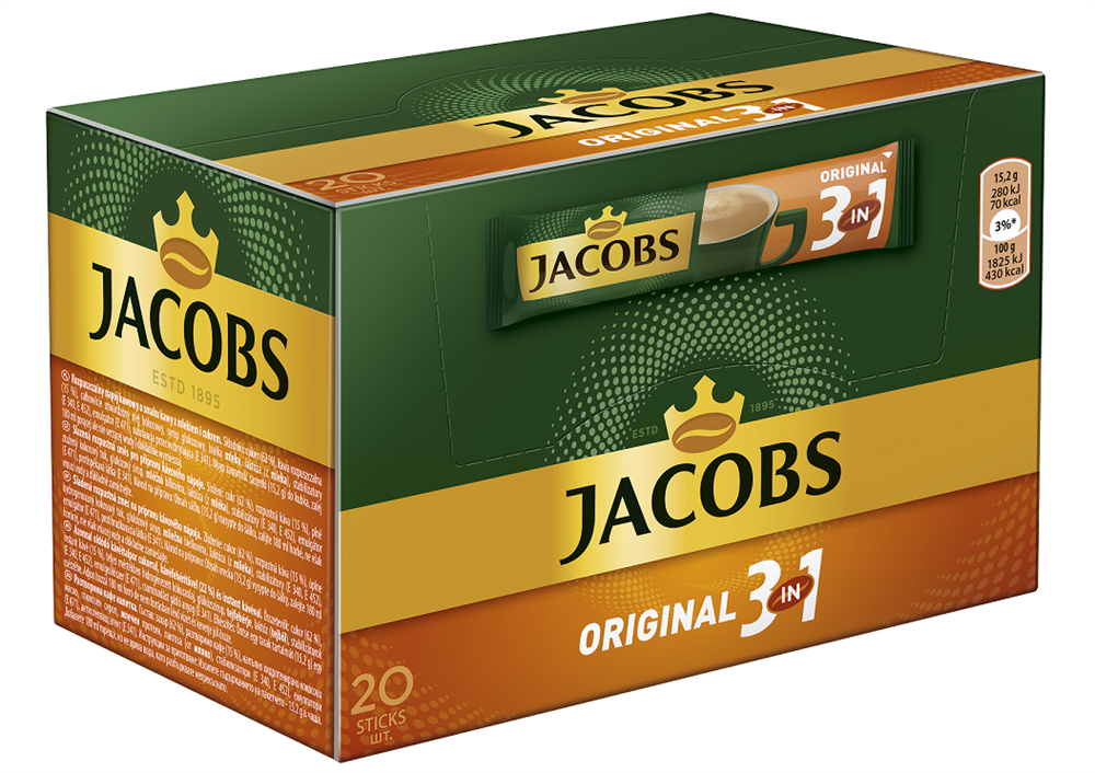 Douwe Egberts Jacobs 3in1 20 db-os instant kávékeverék csomag