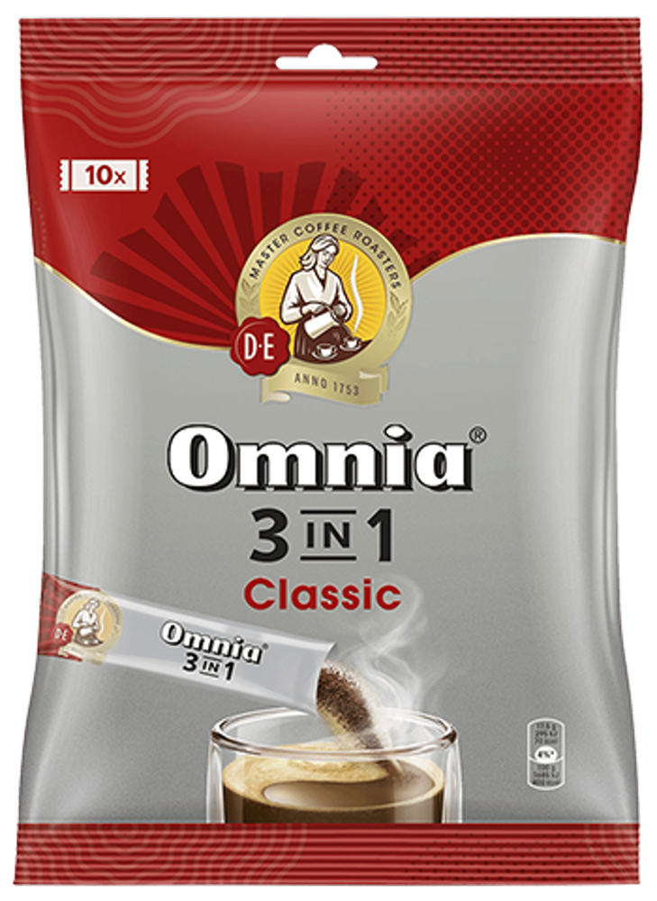 Douwe Egberts Omnia Classic 3in1 10x11,1g instant kávékeverék csomag