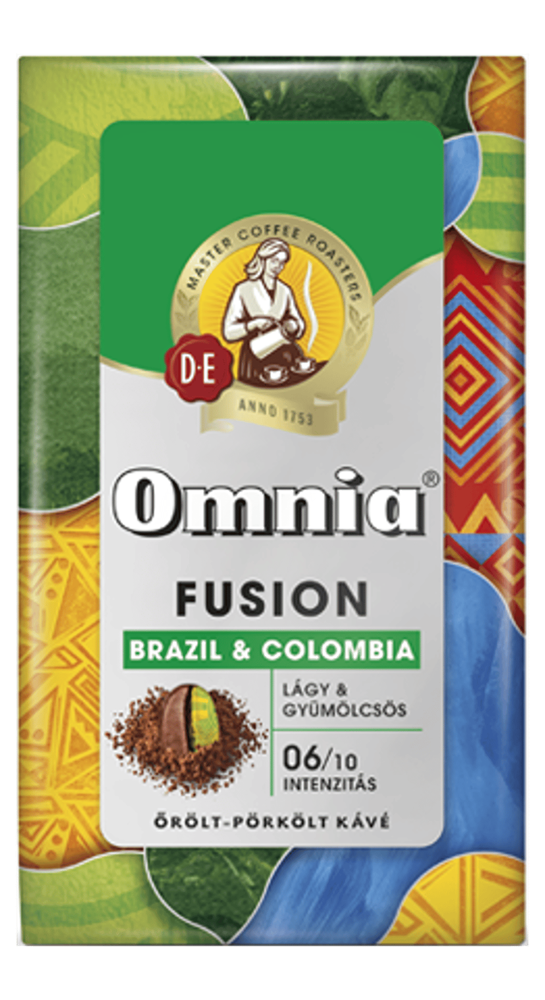 Douwe Egberts Omnia Fusion Brazil&Colombia 225g őrölt kávé