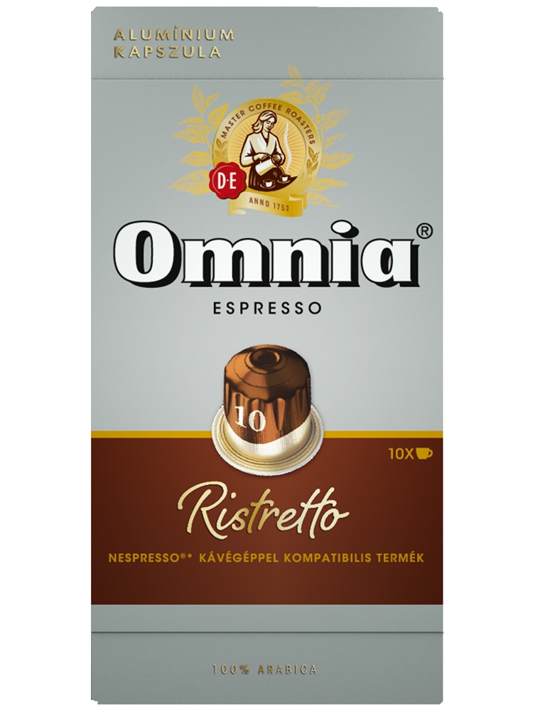 Douwe Egberts Omnia Ristretto Nespresso kompatibilis 10 db kávékapszula